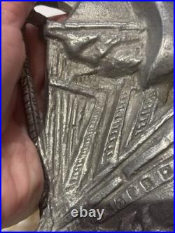 Antique 1924 AM Greenblatt Studios Cast Iron THE CONSTITUTION Ship Door Stop