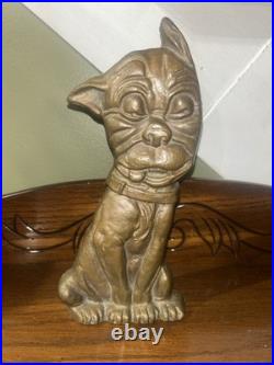 Antique 1927 Greenblatt Studios Boston Ma USA Cast Iron Dog Art Statue Doorstop