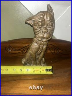 Antique 1927 Greenblatt Studios Boston Ma USA Cast Iron Dog Art Statue Doorstop