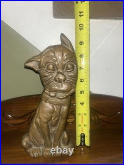 Antique 1927 Greenblatt Studios Boston Ma USA Cast Iron Dog Art Statue Doorstop