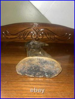 Antique 1927 Greenblatt Studios Boston Ma USA Cast Iron Dog Art Statue Doorstop