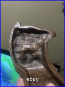 Antique 1927 Greenblatt Studios Boston Ma USA Cast Iron Dog Art Statue Doorstop