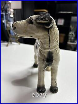 Antique 1930 Cast Iron Doorstop Full Figure Wire-Hair Fox Terrier Original Paint