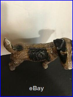 Antique 1930s HUBLEY Wire Hair Fox Terrier Airedale Dog Door Stop-RARE