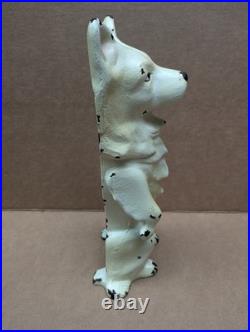 Antique 1931 Cast Iron Dog Doorstop Sitting Malamute by Dick Bros Reading PA