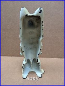 Antique 1931 Cast Iron Dog Doorstop Sitting Malamute by Dick Bros Reading PA