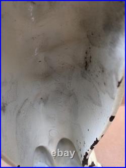 Antique 1931 Cast Iron Dog Doorstop Sitting Malamute by Dick Bros Reading PA