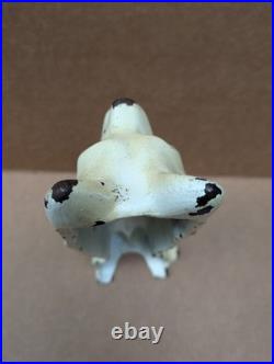 Antique 1931 Cast Iron Dog Doorstop Sitting Malamute by Dick Bros Reading PA