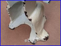 Antique 1931 Cast Iron Dog Doorstop Sitting Malamute by Dick Bros Reading PA