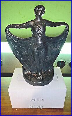 Antique 1940's Cast Iron Dancing Lady Doorstop-Art Nouveau Decor