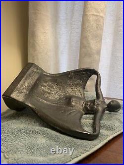 Antique 1940's Cast Iron Dancing Lady Doorstop-Art Nouveau Decor