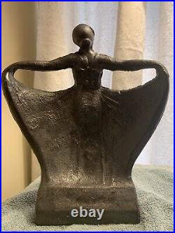 Antique 1940's Cast Iron Dancing Lady Doorstop-Art Nouveau Decor