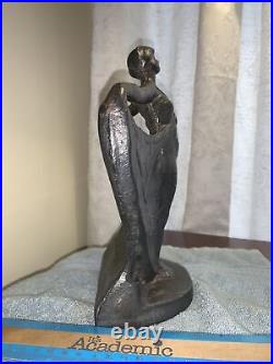 Antique 1940's Cast Iron Dancing Lady Doorstop-Art Nouveau Decor