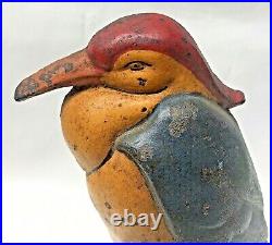 Antique Albany Foundry Blue Heron #83 Cast Iron Door Stop/Bookend