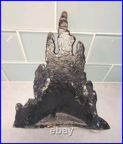 Antique Albany Foundry Cottage With Hollyhocks Cast Iron Doorstop, circa1920s Antique Albany Foundry Cottage With Hollyhocks Cast Iron Doorstop, circa1920s