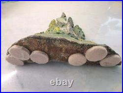 Antique Albany Foundry Cottage With Hollyhocks Cast Iron Doorstop, circa1920s Antique Albany Foundry Cottage With Hollyhocks Cast Iron Doorstop, circa1920s