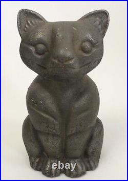 Antique Albany Foundry Hubley Cast Iron Sitting Cat Doorstop Statue 7