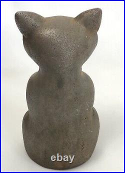 Antique Albany Foundry Hubley Cast Iron Sitting Cat Doorstop Statue 7