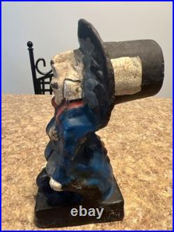 Antique Alice In Wonderland's Mad Hatter Cast Iron Doorstop #666