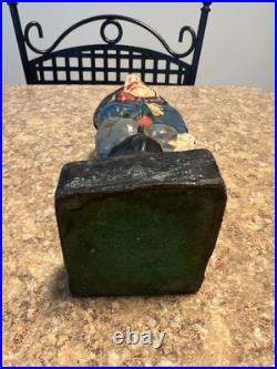Antique Alice In Wonderland's Mad Hatter Cast Iron Doorstop #666