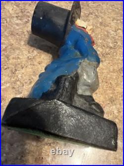 Antique Alice In Wonderland's Mad Hatter Cast Iron Doorstop #666