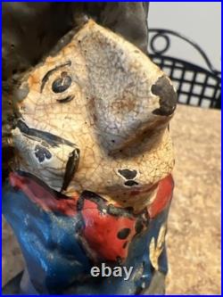 Antique Alice In Wonderland's Mad Hatter Cast Iron Doorstop #666