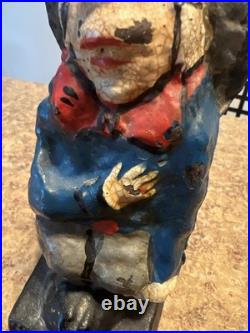 Antique Alice In Wonderland's Mad Hatter Cast Iron Doorstop #666