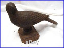 Antique Architectural Cast Iron Bird Door Stop Figural Ornate Decor Pigeon Dove