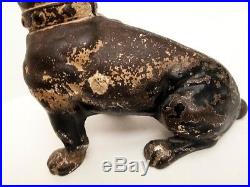 Antique Authentic Hubley Cast Iron French Bulldog Doorstop REDUCED