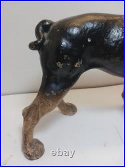 Antique BOSTON TERRIER Bulldog Cast Iron Dog DOORSTOP Vintage