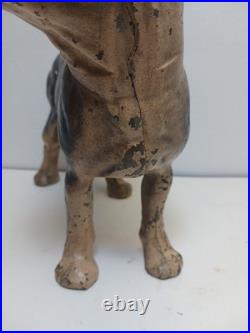 Antique BOSTON TERRIER Bulldog Cast Iron Dog DOORSTOP Vintage