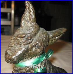 Antique B&h Bradley Hubbard Toto Cairn Terrier Cast Iron Dog Art Statue Doorstop