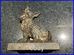 Antique B&h Bradley Hubbard Toto Cairn Terrier Cast Iron Dog Art Statue Doorstop