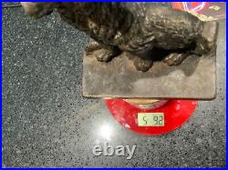Antique B&h Bradley Hubbard Toto Cairn Terrier Cast Iron Dog Art Statue Doorstop