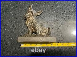 Antique B&h Bradley Hubbard Toto Cairn Terrier Cast Iron Dog Art Statue Doorstop