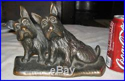 Antique Bh Bronze Cast Iron Scottish Terrier Dog Home Hubley Statue Toy Doorstop