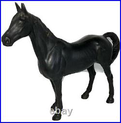 Antique Black Cast Iron Heavy Door Stop Horse Blk Beauty(Hubley Mold) Stallion