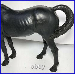 Antique Black Cast Iron Heavy Door Stop Horse Blk Beauty(Hubley Mold) Stallion
