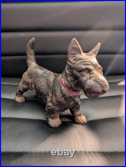 Antique Black Scottish Terrier Cast Iron Doorstop