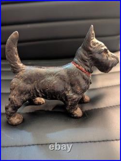 Antique Black Scottish Terrier Cast Iron Doorstop