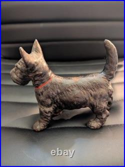 Antique Black Scottish Terrier Cast Iron Doorstop
