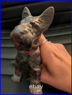 Antique Black Scottish Terrier Cast Iron Doorstop