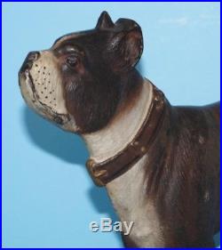 Antique Boston Terrier Dog Cast Iron B&h Doorstop Bradley & Hubbard