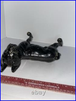 Antique Boxer Terrier Bull Dog Doorstop Metal Cast Iron Statue All Original