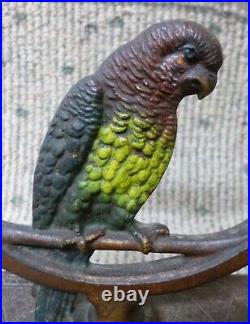 Antique Bradley & Hubbard #7814 Parrot in Ring Cast Iron Doorstop B&H Antique Bradley & Hubbard #7814 Parrot in Ring Cast Iron Doorstop B&H
