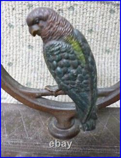 Antique Bradley & Hubbard #7814 Parrot in Ring Cast Iron Doorstop B&H Antique Bradley & Hubbard #7814 Parrot in Ring Cast Iron Doorstop B&H