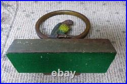 Antique Bradley & Hubbard #7814 Parrot in Ring Cast Iron Doorstop B&H Antique Bradley & Hubbard #7814 Parrot in Ring Cast Iron Doorstop B&H