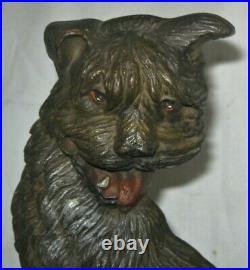 Antique Bradley Hubbard Cast Iron Cairn Terrier Toto Statue Dog Art B&h Doorstop