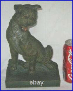 Antique Bradley Hubbard Cast Iron Cairn Terrier Toto Statue Dog Art B&h Doorstop