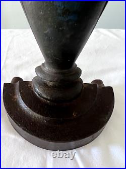 Antique Bradley & Hubbard Tall Urn with Flowers Cast Iron Door Stop